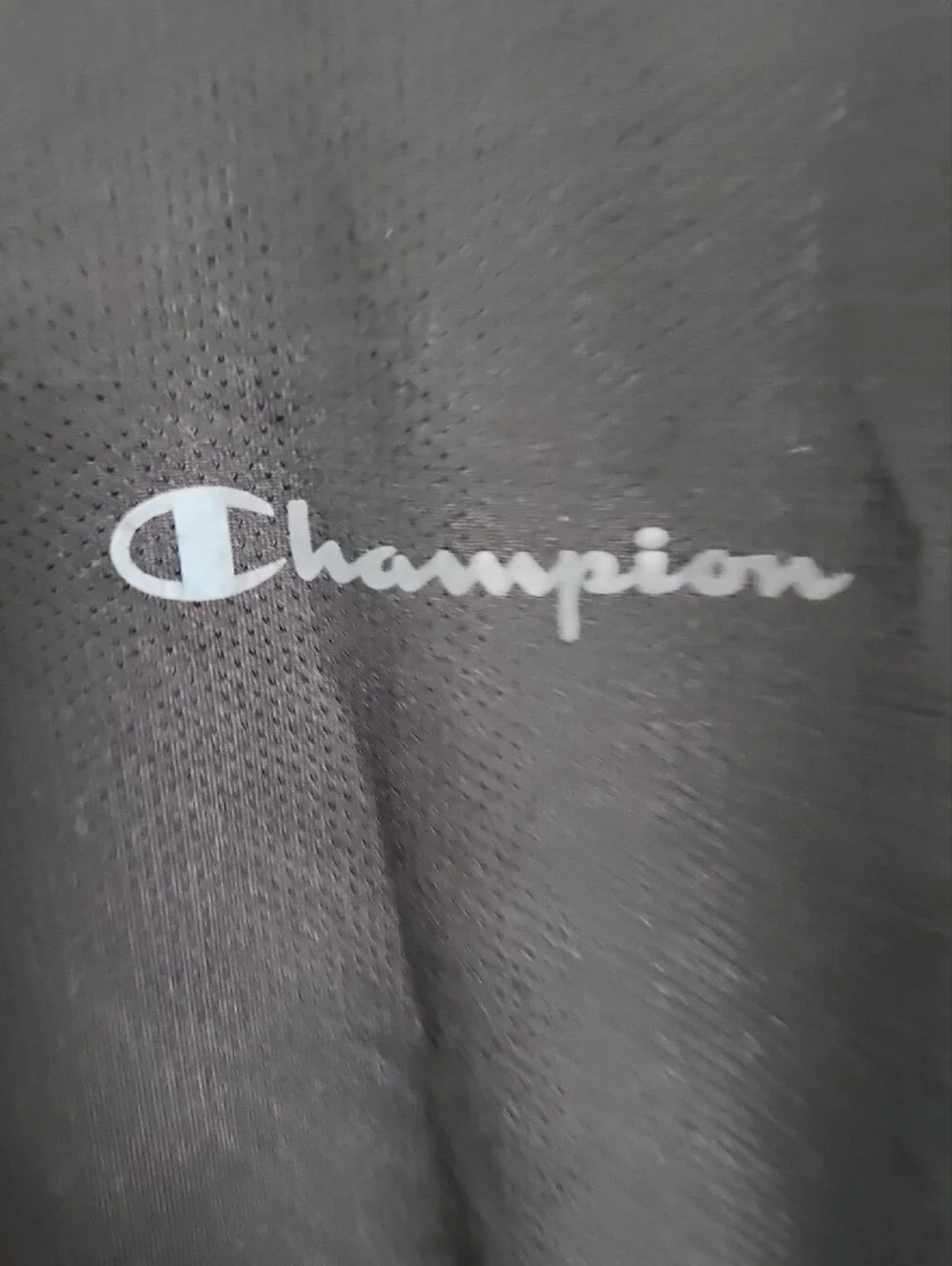 Champion Black Short Sleeve Crewneck Tee with Logo - Picture 3 of 5